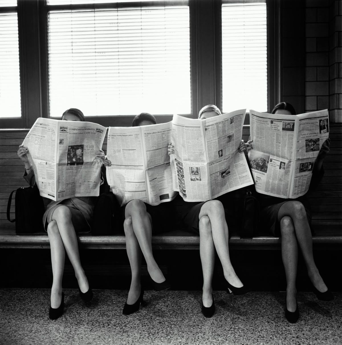 Reading newspapers